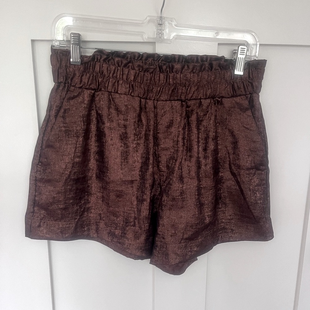 A New Day High Waist Brown Women's Shorts Sz M
